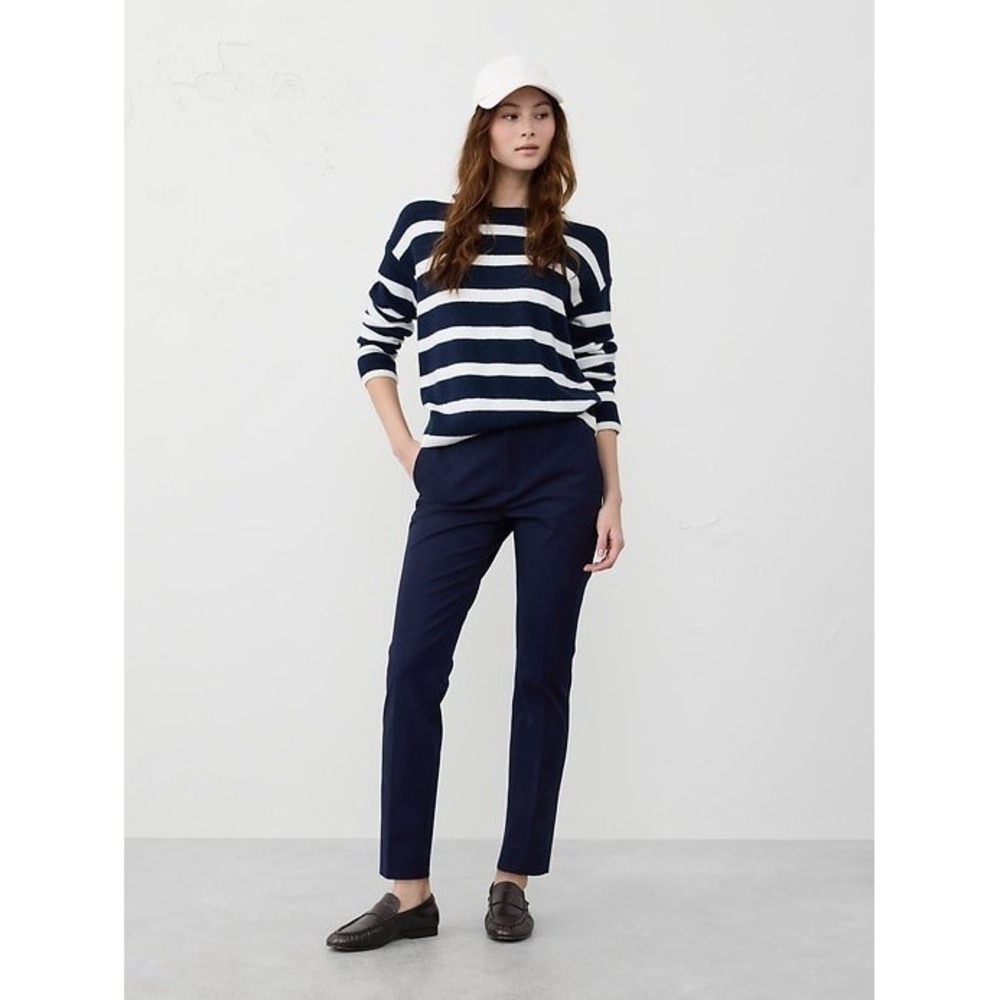 Banana Republic The Sloan Fit Ankle Pants Stretch ~ True Navy~ Size 14 EUC